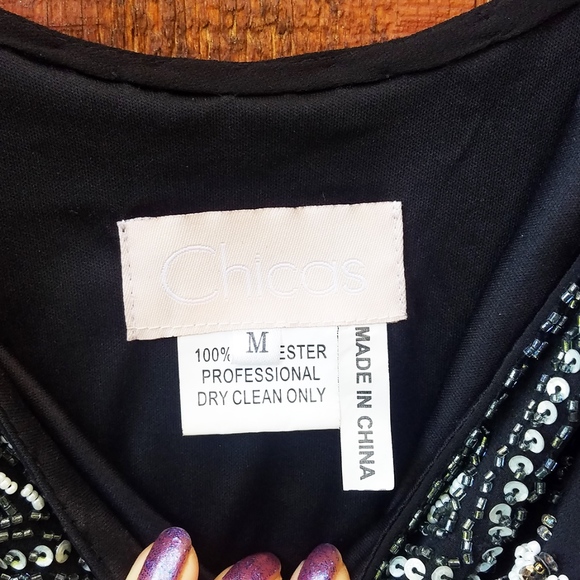 Chica's~1920's Embellished Dress~Size Medium - Picture 4 of 4